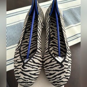 Rothy's Black and White Zebra Print Flats (RETIRED)